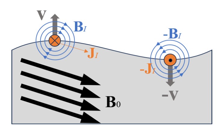 Illustration of the motional induction effect