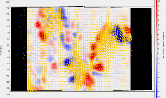 PIV flow field visualization